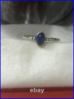 Retired James Avery Blue Lapis Oval Stone Ring Sterling Silver 925 SZ 10