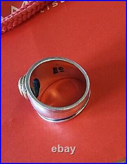 Retired James Avery Blue Topaz 14kt Gold and Sterling Silver Ring Size 5.5