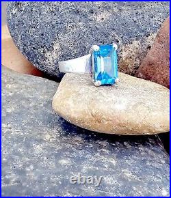 Retired James Avery Blue Topaz Bella Ring Size 7.5