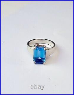 Retired James Avery Blue Topaz Bella Ring Size 7.5
