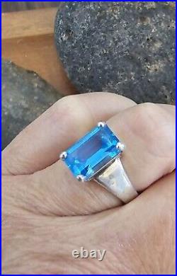 Retired James Avery Blue Topaz Bella Ring Size 7.5