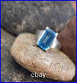 Retired James Avery Blue Topaz Bella Ring Size 7.5