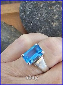 Retired James Avery Blue Topaz Bella Ring Size 7.5
