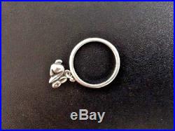 Retired James Avery Bunny Rabbit Charm Dangle Ring Sz 7 Sterling Silver 925
