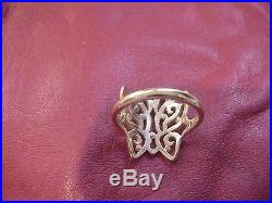 Retired James Avery Butterfly Cutout Ring 14k Yellow Gold Size 7 w Box Pouch