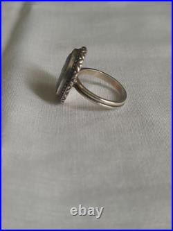 Retired James Avery Cameo Elephant Sterling Silver Ring
