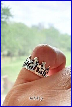 Retired James Avery Children At School Desk Ring Small Size 4.25