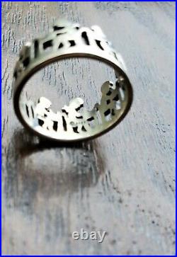 Retired James Avery Children At School Desk Ring Small Size 4.25