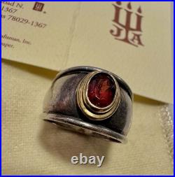 Retired James Avery Christina Ring Sterling Silver 925 & 18K Gold Garnet Size 8 Retired James Avery Christina Ring Sterling Silver 925 & 18K Gold Garnet Size 8