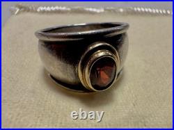 Retired James Avery Christina Ring Sterling Silver 925 & 18K Gold Garnet Size 8 Retired James Avery Christina Ring Sterling Silver 925 & 18K Gold Garnet Size 8