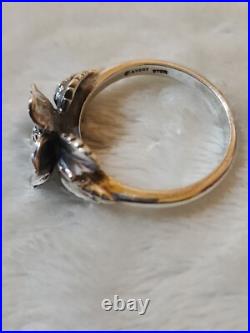 Retired James Avery Christmas Flower Ring Size 8. 75