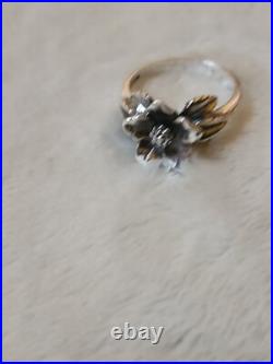 Retired James Avery Christmas Flower Ring Size 8. 75