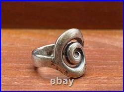 Retired James Avery Circle Swirl Ring Size 6 Sterling Silver