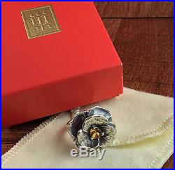 Retired James Avery Citrine Flower Ring Sz 6.5 Sterling Silver Rare Floral