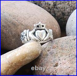 Retired James Avery Claddagh Heart Crown Ring Size 6
