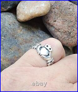 Retired James Avery Claddagh Heart Crown Ring Size 6