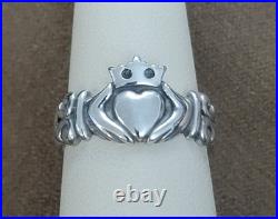 Retired James Avery Claddagh Heart Crown Ring Size 6.5