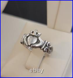 Retired James Avery Claddagh Heart Crown Ring Size 6.5