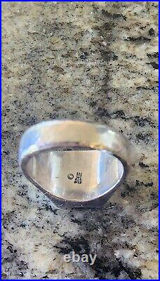 Retired James Avery Concave Cross Ring Sz 8.5 RUSTIC 12.68 Grams NEAT! VTG