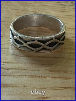Retired James Avery Crown of Thorns Band Ring Size 10.5 Unisex Sterling Silver