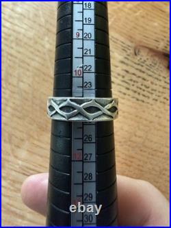 Retired James Avery Crown of Thorns Band Ring Size 10.5 Unisex Sterling Silver