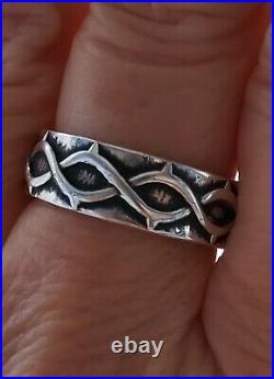 Retired James Avery Crown of Thorns Band Ring Sz 8