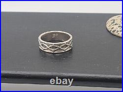 Retired James Avery Crown of Thorns Sterling Silver Ring Size 8.5