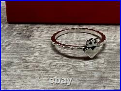 Retired James Avery Crowned Heart ring 925 Sterling silver Size 8 pre-owned Retired James Avery Crowned Heart ring 925 Sterling silver Size 8 pre-owned
