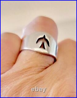 Retired James Avery Descending Dove Band Ring Size 6.5 Vintage Piece, NEAT