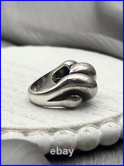 Retired James Avery Designer Very Rare Wide Version Ribbed Dome Ring Sz 6