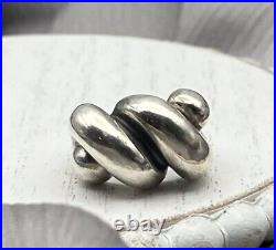 Retired James Avery Designer Very Rare Wide Version Ribbed Dome Ring Sz 7