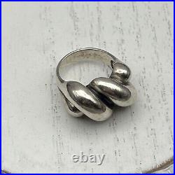 Retired James Avery Designer Very Rare Wide Version Ribbed Dome Ring Sz 7