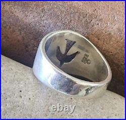 Retired James Avery Dove Center Cut Out Ring Size 6 Sterling Silver