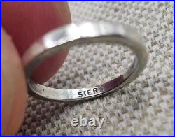Retired James Avery Elephant Dangle Charm Ring Sterling Silver Size 3.5