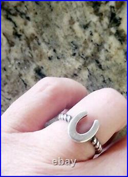 Retired James Avery Equestrian Horseshoe Ring Size 8