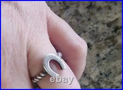 Retired James Avery Equestrian Horseshoe Ring Size 8