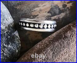 Retired James Avery Eternity Dotted Band Ring Size 11.5 Sterling Silver