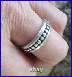 Retired James Avery Eternity Dotted Band Ring Size 11.5 Sterling Silver