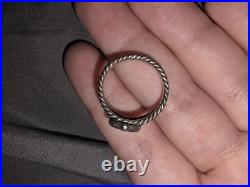 Retired James Avery Faith Hope & Love Twisted Rope Anchor Heart Ring
