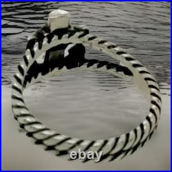 Retired James Avery Faith, Hope & Love Twisted Rope Ring Size 4.925 Sterling