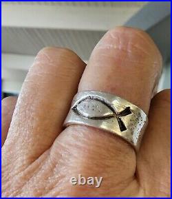 Retired James Avery Fish Ring Lightly Textured, So NEAT! Size 8.5