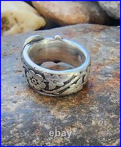 Retired James Avery Floral Buckle Ring Size 4.5