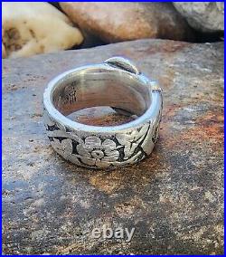 Retired James Avery Floral Buckle Ring Size 4.5