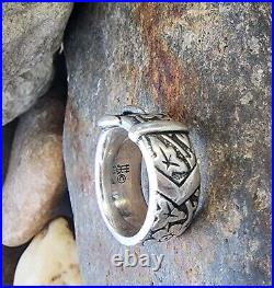 Retired James Avery Floral Buckle Ring Size 4.5