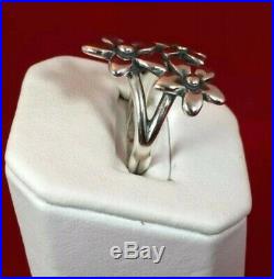 Retired James Avery Flower Bouquet Ring Sterling Silver RARE