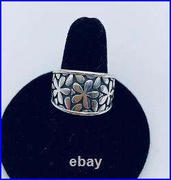 Retired James Avery Flower Ring size 7 Sterling 925 Spring Blossom