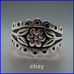 Retired James Avery Flower Sterling Silver Ring
