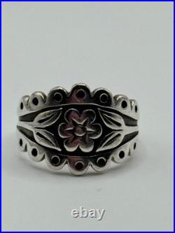 Retired James Avery Flower Sterling Silver Ring