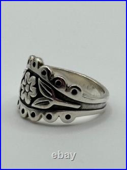 Retired James Avery Flower Sterling Silver Ring
