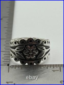 Retired James Avery Flower Sterling Silver Ring